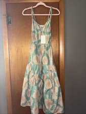 Ulla Johnson Green Valentina Women’s Dress Braided Tie-Belt Midi Dress Size 4