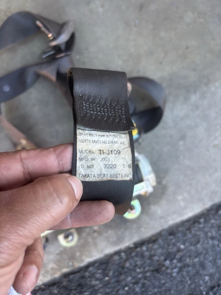 Cinturones de seguridad delanteros Acura CL 2001-2003-ambos lados-color negro Foto 4 de 4