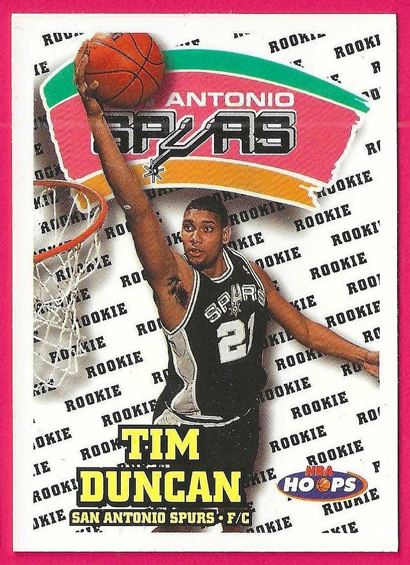 1997-98 NBA Hoops Tim Duncan Rookie Card #166 San Antonio Spurs