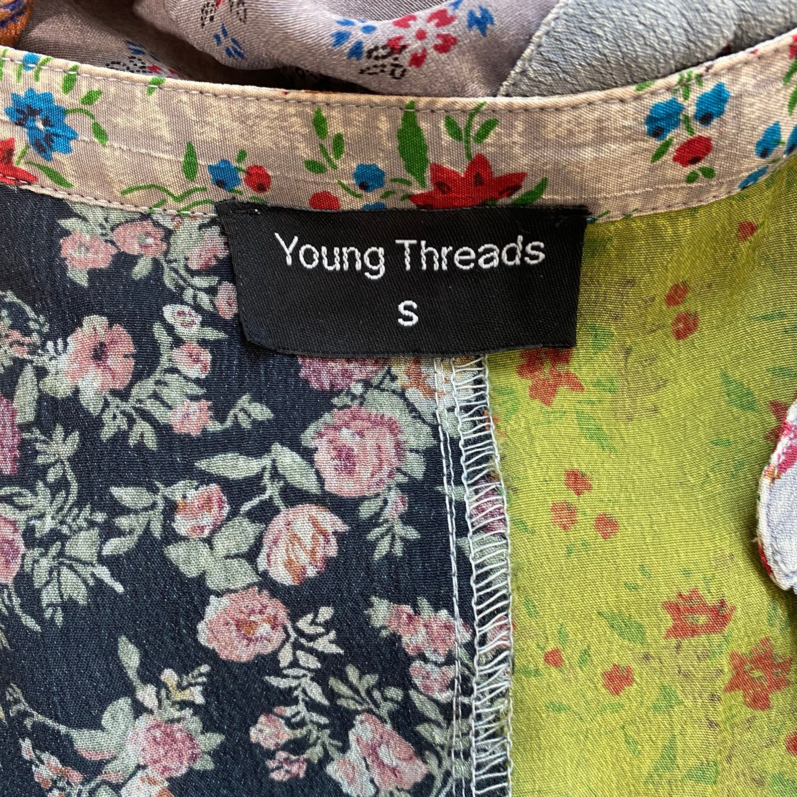 Young Threads Small Patchwork Tunic Babydoll Dres… - image 3