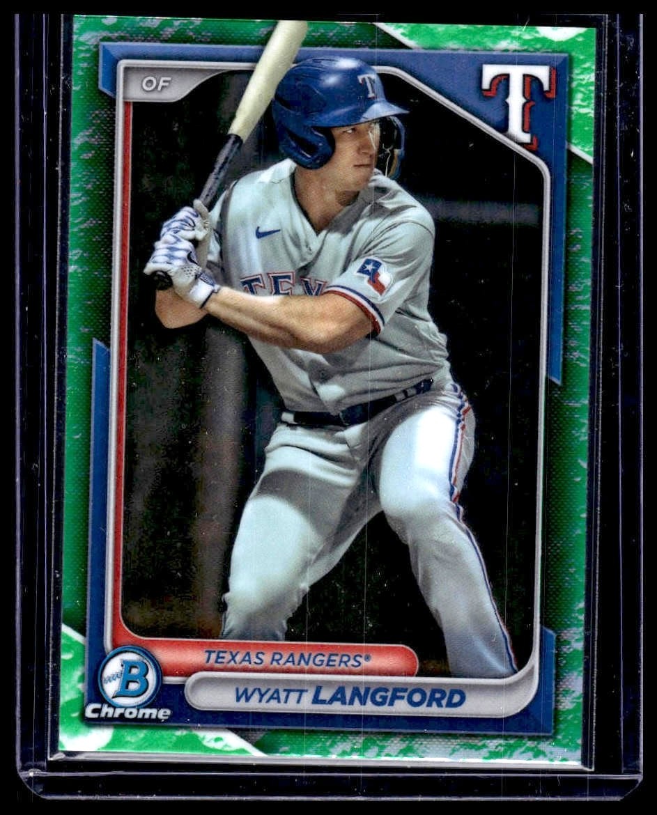 2024 Bowman #BCP-64 Wyatt Langford Chrome Prospects Lunar Glow Refractors