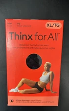 Thinx for All Black XL All Day Absorbency Leakproof Period Underwear Brief