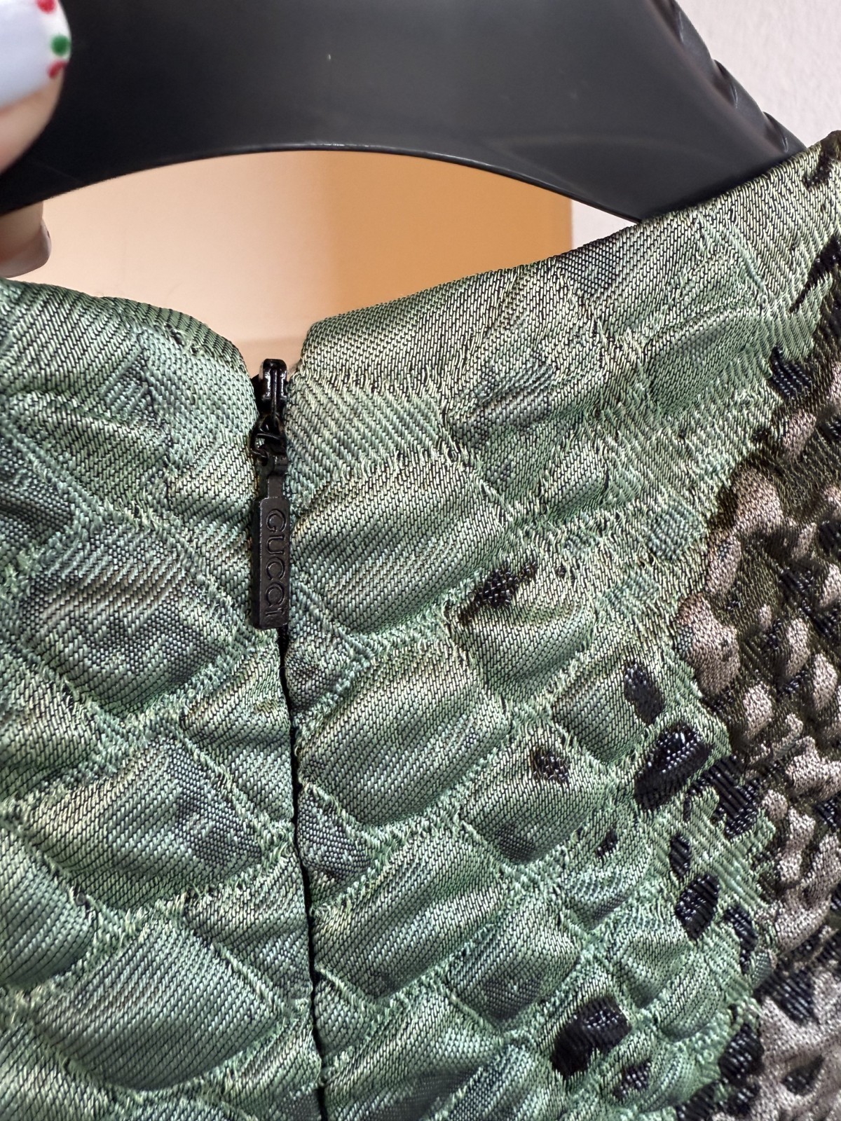 Gucci sleeveless python print jacquard dress gree… - image 6