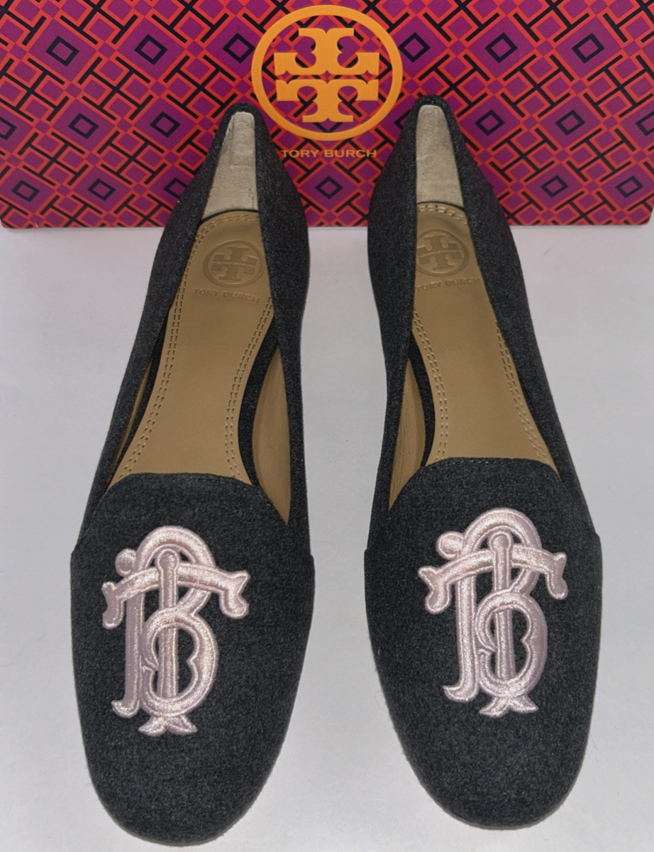 TORY BURCH Size Women's Shoes ANTONIA Wool Loafer Heather Gray