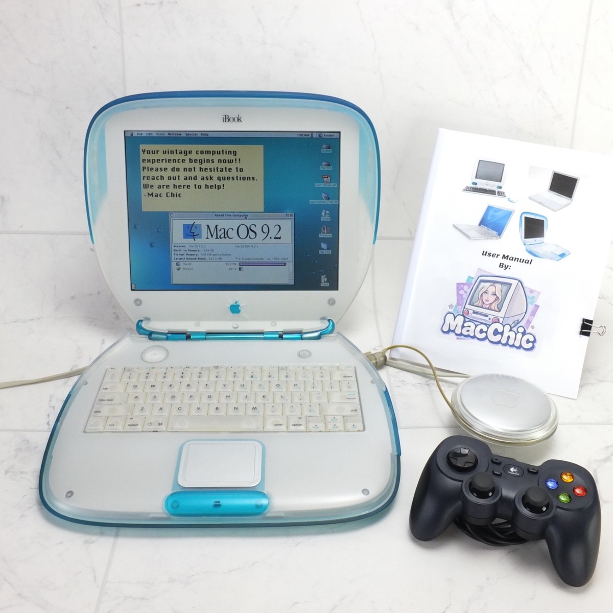 iBook G3 クラムシェル ブルーベリー 箱付き メモリ増設 Apple iBook G3 Blueberry Clamshell 300MHz 544MB RAM 128GB SSD | eBay