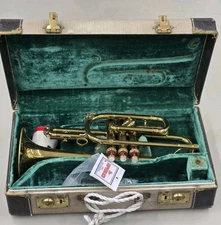 VINTAGE ROTH REYNOLDS CORNET TRUMPET 86357 W/ ORIGINAL CASE - Not TESTED
