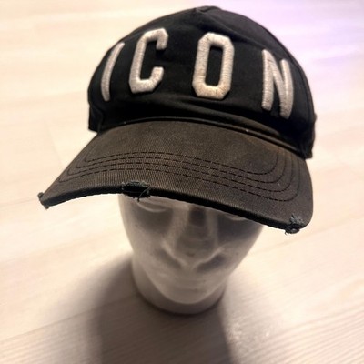 Dsquared2 Icon Baseball Cap Herren Einheitsgröße schwarz gesticktes Logo hinten verstellbar