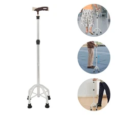 Quad Cane Walking Cane with Ergonomic Handle Ever 4-Pronged Base 220.46 Lbs 