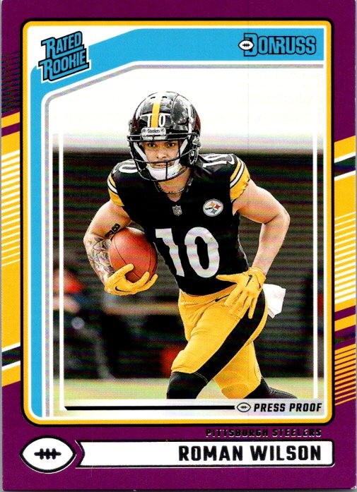 2024 Donruss #348 Roman Wilson Press Proof Purple