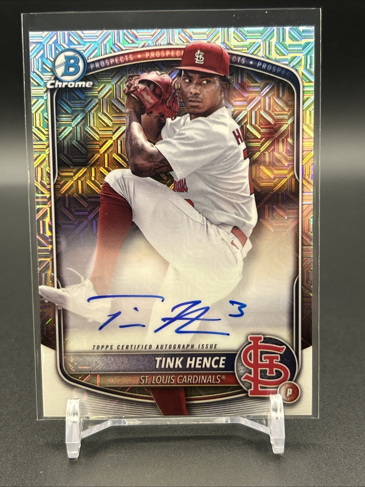 2025 Bowman Chrome Mega Tink Hence Mojo Refractor Auto #BMA-TH