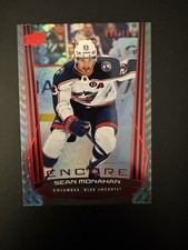 2025-26 Upper Deck Series 2 #E-151 Sean Monahan Encore Red /199 Blue Jackets