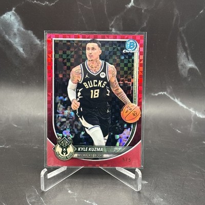 2025 Bowman Chrome #BCV-82 KYLE KUZMA Red X-factor Refractor /5 