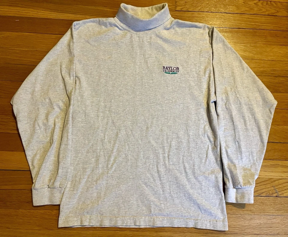 Equipo universitario Baylor vintage años 90 para deportes cuello alto rosa jaspeado mediano EE. UU. Foto 2 de 4