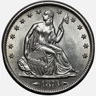 1873-S Seated Liberty Half Dollar RARE This Nice Gem BU++ Key Date