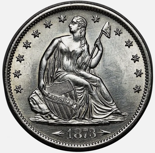 1873-S Seated Liberty Half Dollar RARE This Nice Gem BU++ Key Date