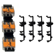 DIN Rail Mounts For Wago 221 Connectors Connectors each holds upto 9 Wago