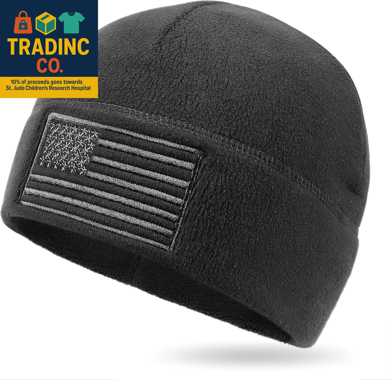 American Flag Fleece Watch Cap - Multi-Season Tactical Beanie for Winter
Opens in a new window or ta