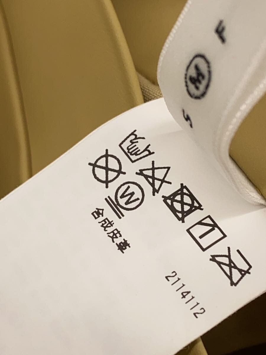 AMERI Fake Leather Coat M Beige Casual Jacket Used - image 5