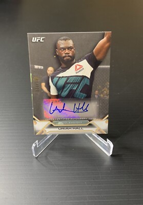 2016 Topps UFC Knockout Uriah Hall Auto /199