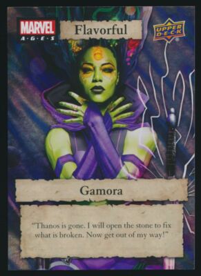 2020 Marvel Ages Flavorful #F-23 Gamora Upper Deck Marvel Ages Flavorful Insert