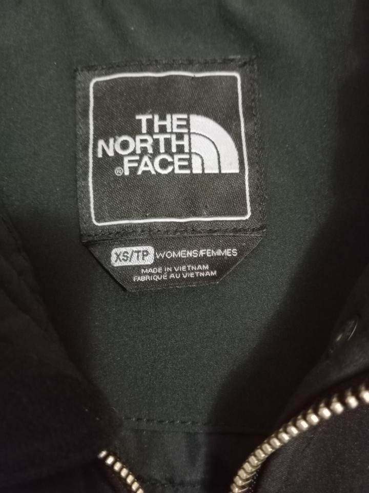 Used All Black Female NorthFace Jacket with Waistline Buckle eBay