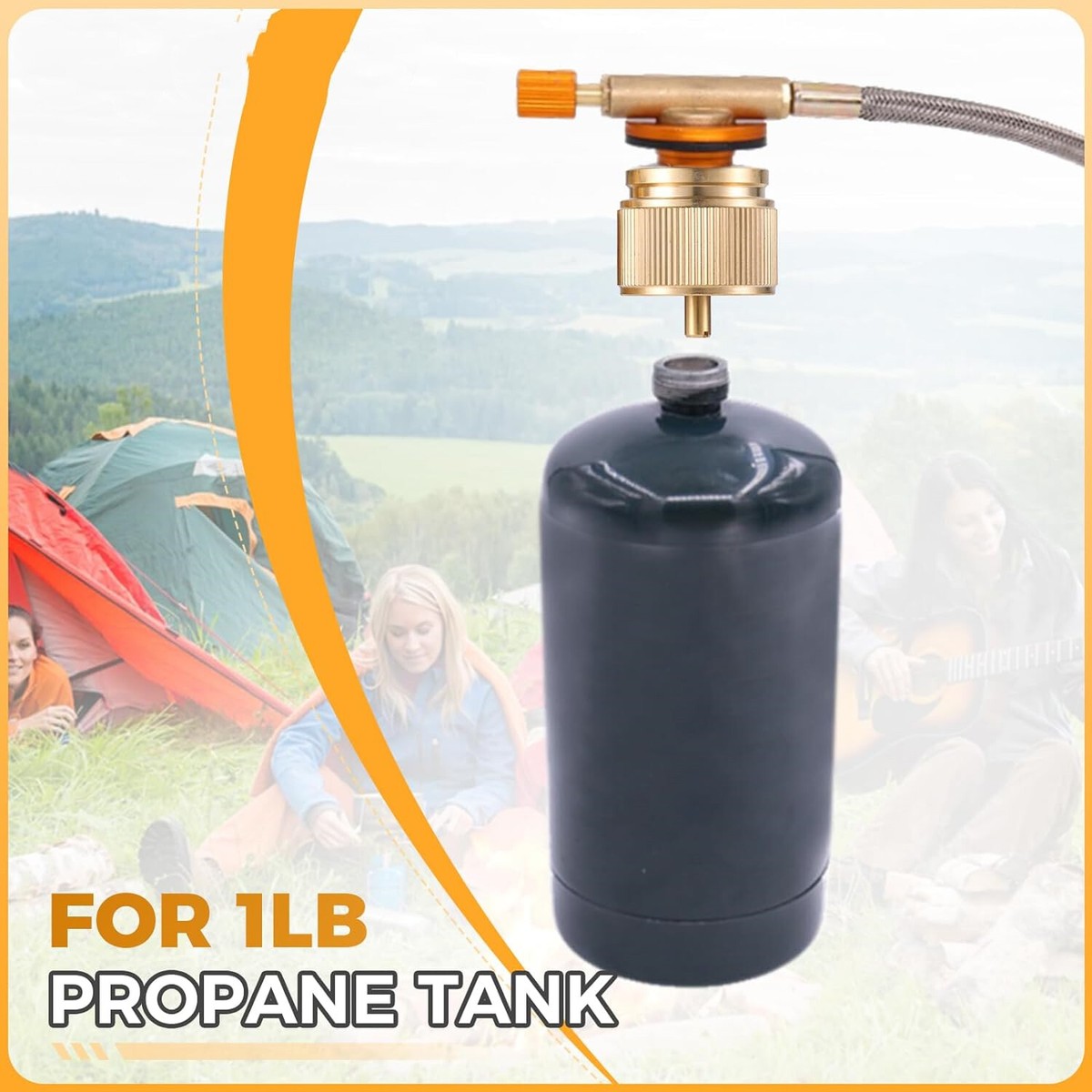 Monaghan Camping Stove Adapter 1LB Propane Small Tank Input And A