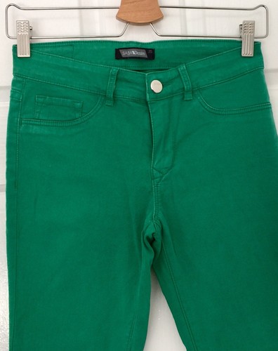 Saba Denim Jeggings Size 25 Green Stretch Skinny Cotton - Picture 8 of 12