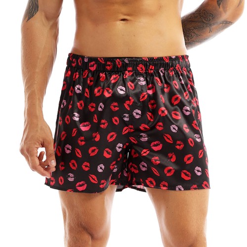 DE Herren Glänzende Shorts Boxershorts Höschen Kurze Seiten Schlitz Badeshorts - Picture 26 of 28