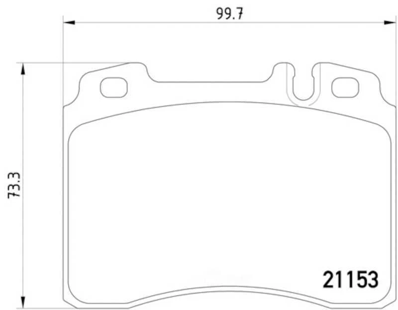 原始设备制造商 - OE 配方摩擦材料适合 1990 - 1999 年梅赛德斯-奔驰 SL600 SL500 3 — 第 2/4 张图片