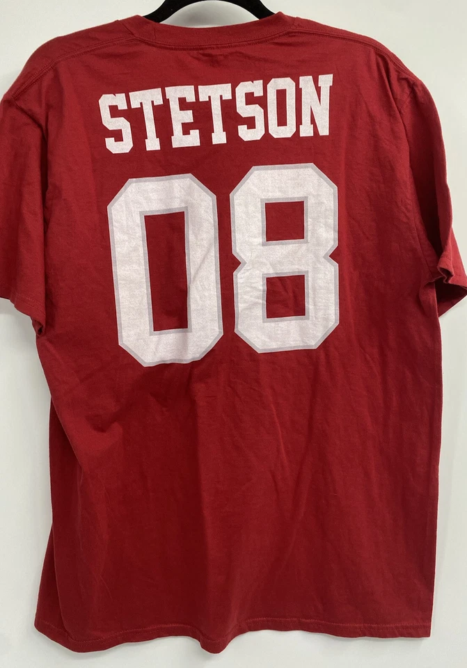 Stetson Hatters Men's Football Red T Shirt Short Sleeve Size Large - Image 3 of 4
