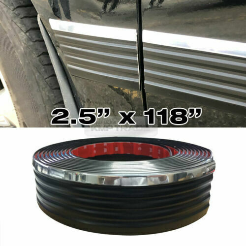 For Truck Black Chrome Body Belt Exterior Side Molding Protector Roll D31 TX