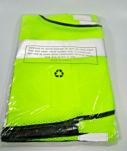 HYCOPROT High Safety Reflective Vest with Pockets & Zipper, (XXXL yellow) image 11