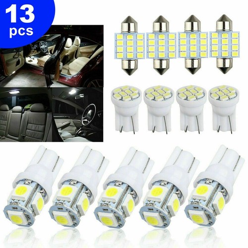 13Pcs Car Interior Parts LED Lights Kit For Dome License Plate Lamp