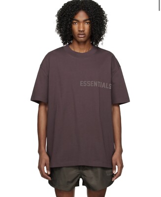 NEW Fear of God Essentials Plum SS23 T-Shirt Size Large (L), 100