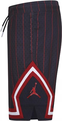 Nike Air Jordan Diamond Pinstripe Jumpman Shorts Bred Kids Size M 95C890-KR5 New