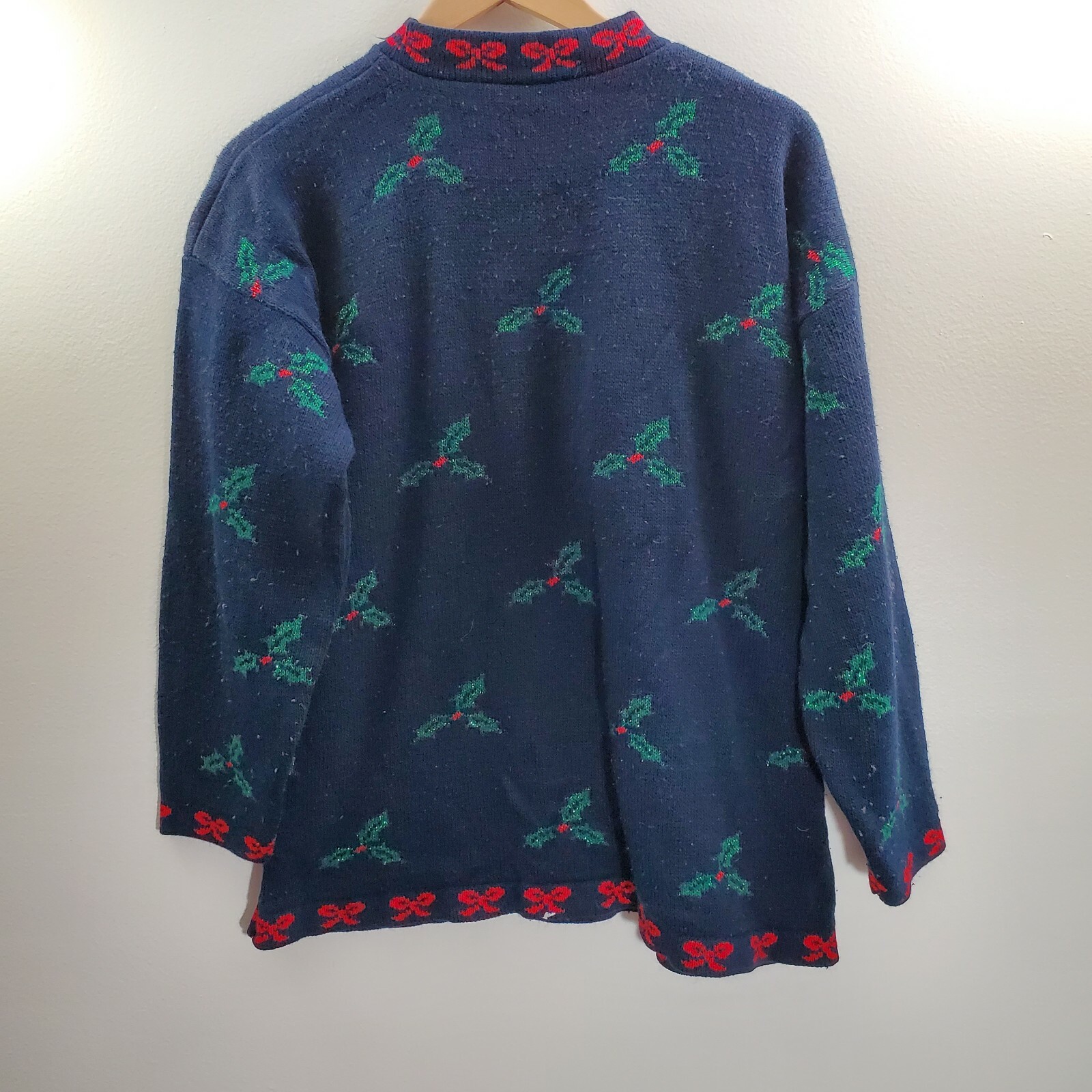 Nutcracker Sweater Pullover Women's Large Red Gre… - image 5