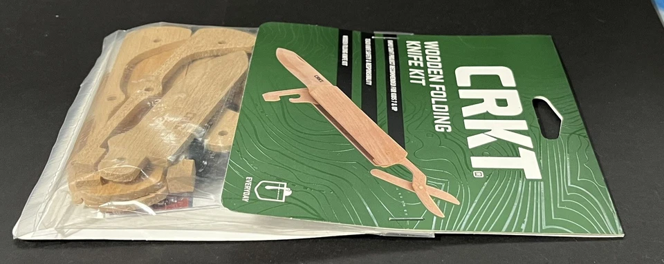 New Sealed CRKT Wooden Folding Knife Kit 3" Wood Blade Wood Handle Unfinished - Image 3 of 4