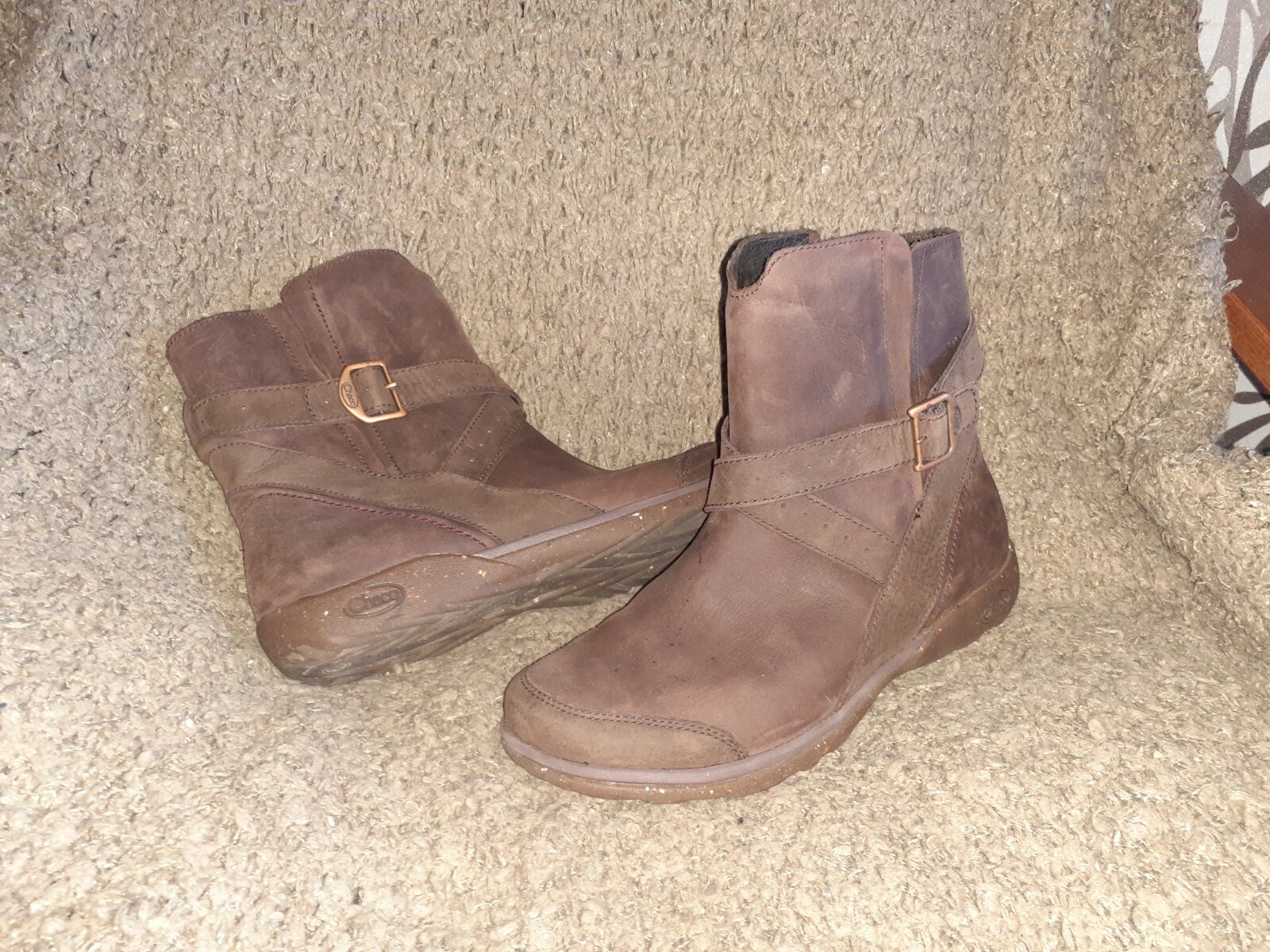 CHACO-SKYE Booties-Mahogany Brown 