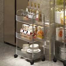 3 Tier Storage Trolley Cart on Wheels Kitchen Bathroom Laundry Narrow Space Rack