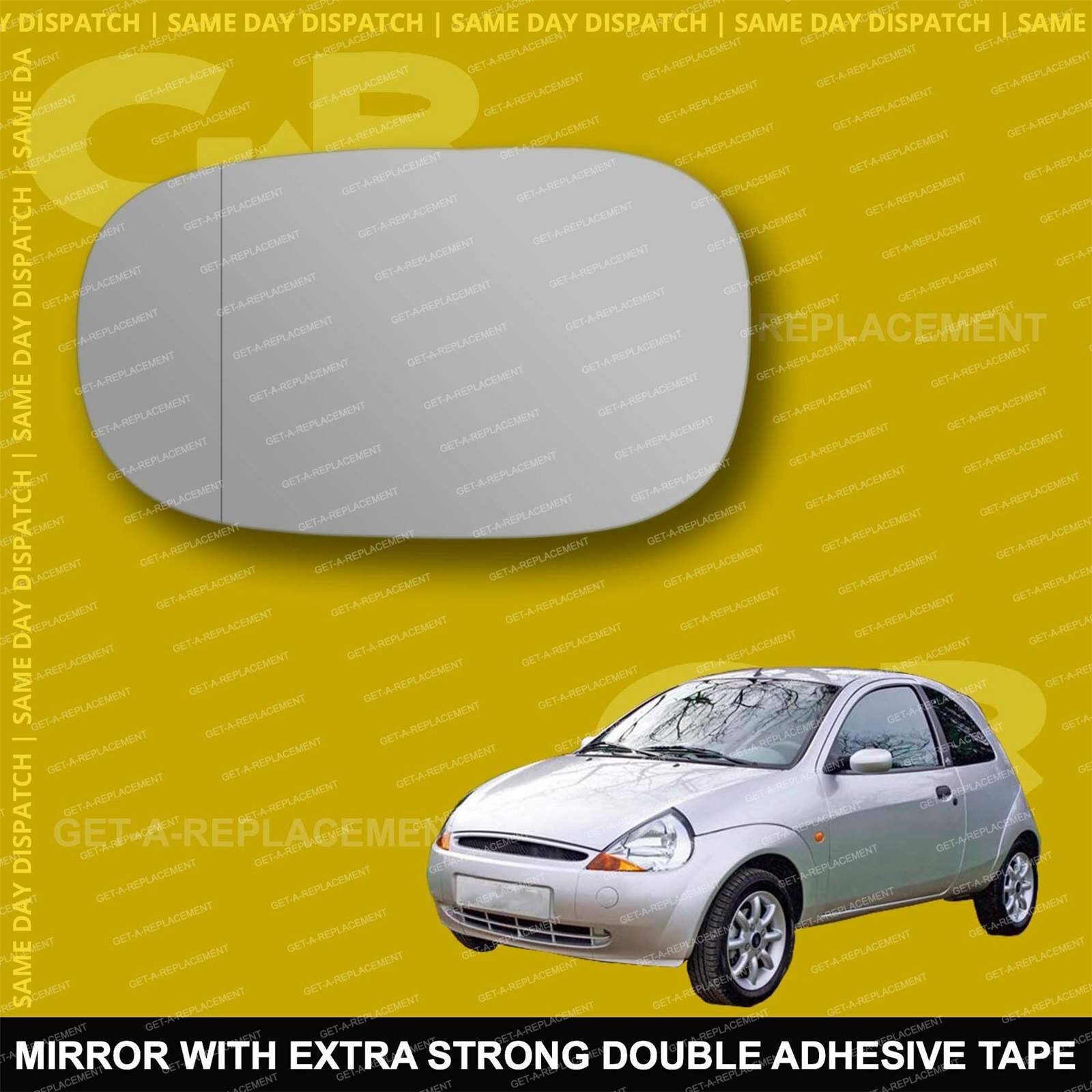 For Ford KA wing mirror glass 9608 Left Passenger side Aspherical