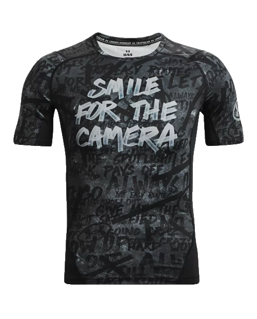 その他 UNDER ARMOR Under Armour Heatgear Vent Comp T-shirt 'Black' 1370657-001
