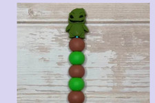 Custom Little Green Monster Beaded Crochet Hooks