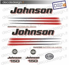 Adesivi motore marino fuoribordo Johnson 150 cv bombardier  gommone barca