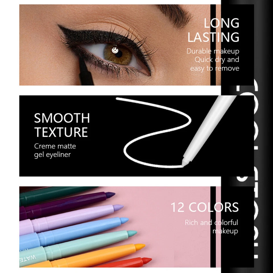 Eyeliner Gel Pen Eye Makeup COOL STORY Eyeliner Waterproof Colorful Matte Beauty - Image 4 of 4