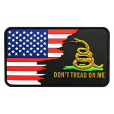 USA Flag Do NotTread On 2nd Amendment Patch [3D-PVC Rubber- 3.5 X 2.0 -DT4]