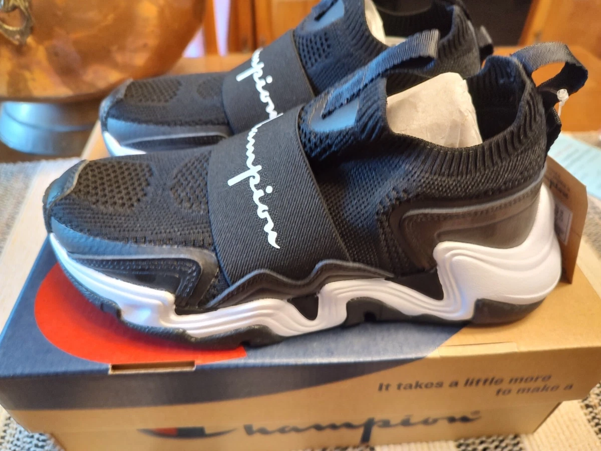 NEW CHAMPION Hyper C Speed Sneakers YOUTH Size 4 NEW WITH BOX Black White