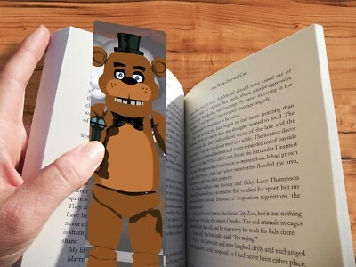 THE GEEK MONKEY Five Nights At Freddy's Freddy Bookmark Gift Handmade Minimalist Original Art