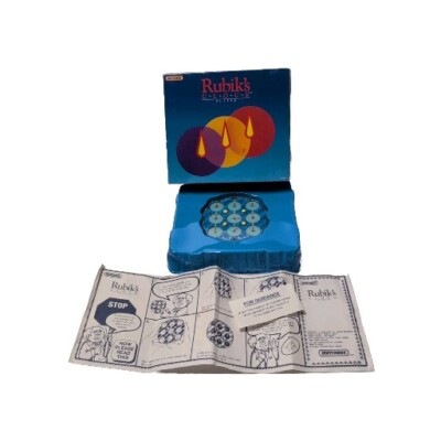 VINTAGE RUBIKS UHR PUZZLE MATCHBOX ORIGINAL SPIELZEUGPUZZLE 1988 RETRO RUBIK'S
