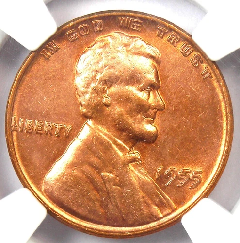 1955 Doubled Die Obverse Lincoln Cent 1C DDO - NGC Uncirculated Detail (UNC MS)