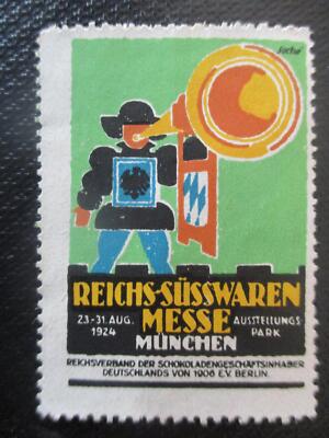 (10902) Reklamemarke - Reichs-Süsswaren-Messe München 1924